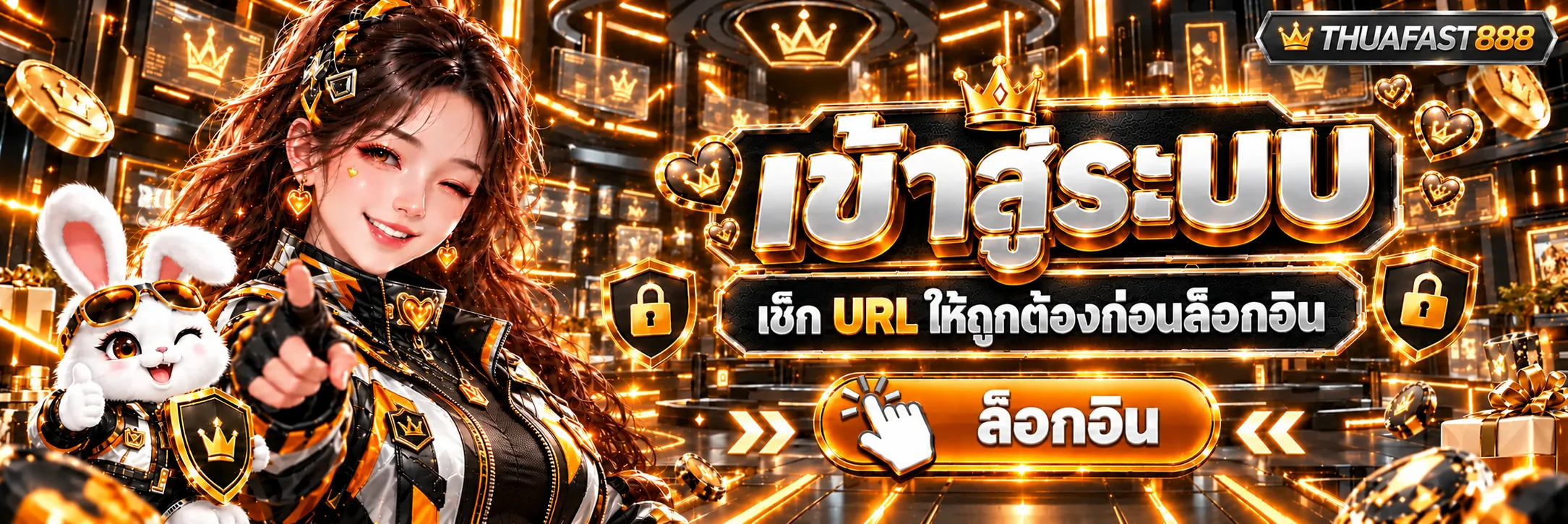 แบนเนอร์ทางเข้าและล็อกอิน THUAFAST888 ที่ปลอดภัย